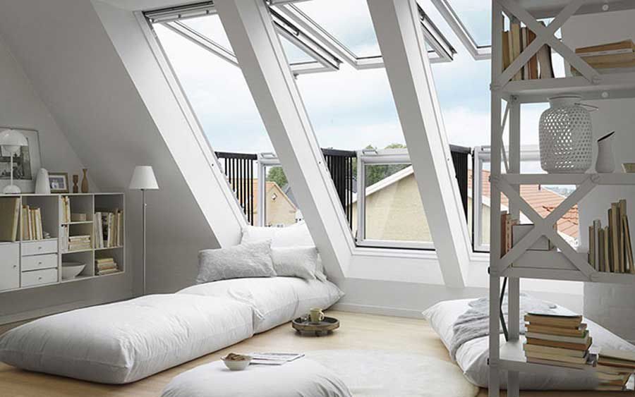 Take advantage of the attic for interior space
