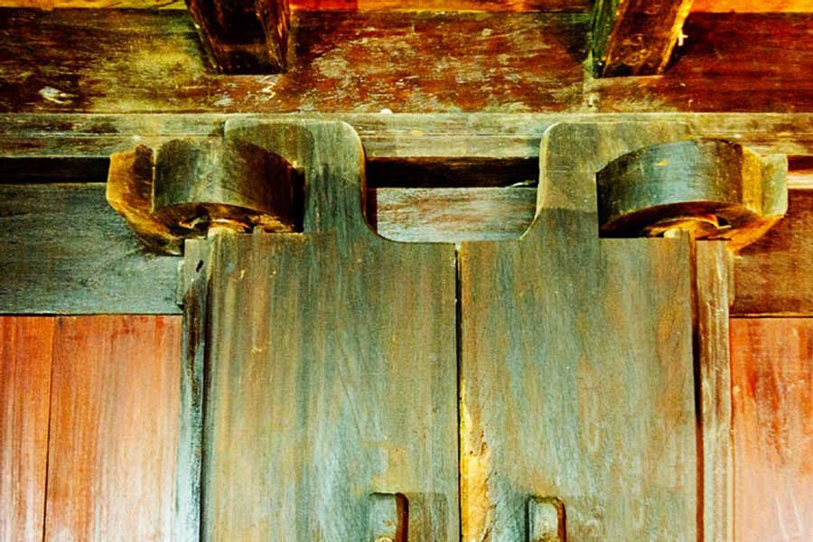 The ancient wooden house stretches 1,500 miles