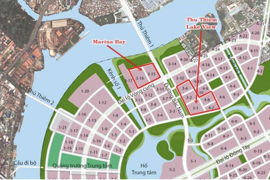 The project design plans of CII Marina Bay Thu Thiem and Hongkong Land