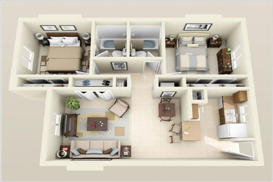 Real Estate News Modern Designs For 2 Bedroom Apartments,Light Grey Grey Kitchen Floor Tiles Ideas