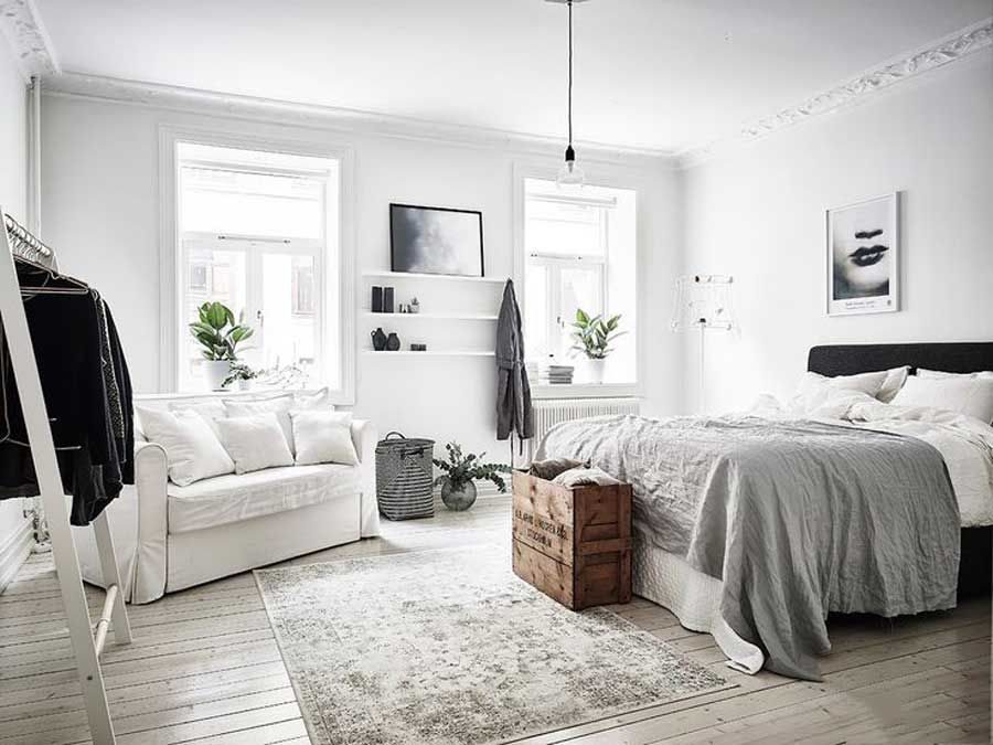 Decorate the Nordic style bedroom