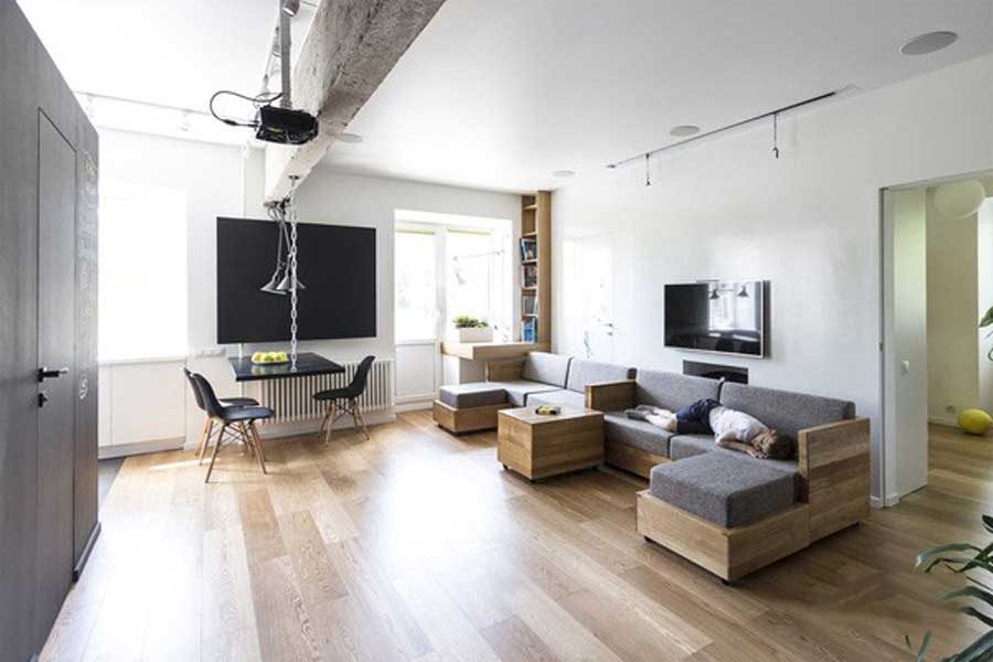 The apartment is spacious thanks to smart interior