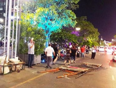 Limited traffic on Nguyen Hue Street