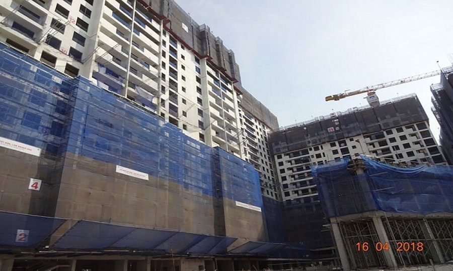 The construction progress of all 4 block Jamila Khang Dien apartment