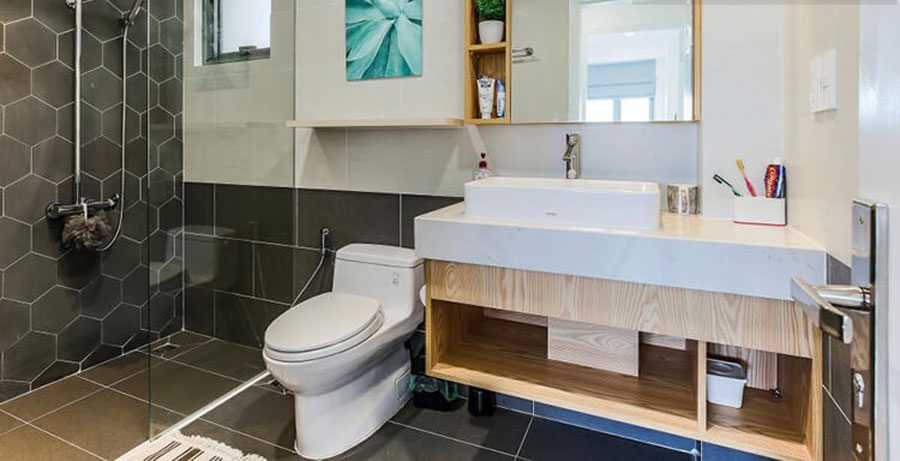 Bathroom space is small but still comfortable for the great relaxing moments
