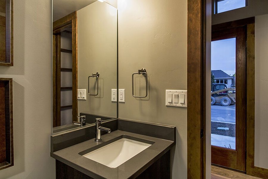 Bathrooms are equipped with modern appliances