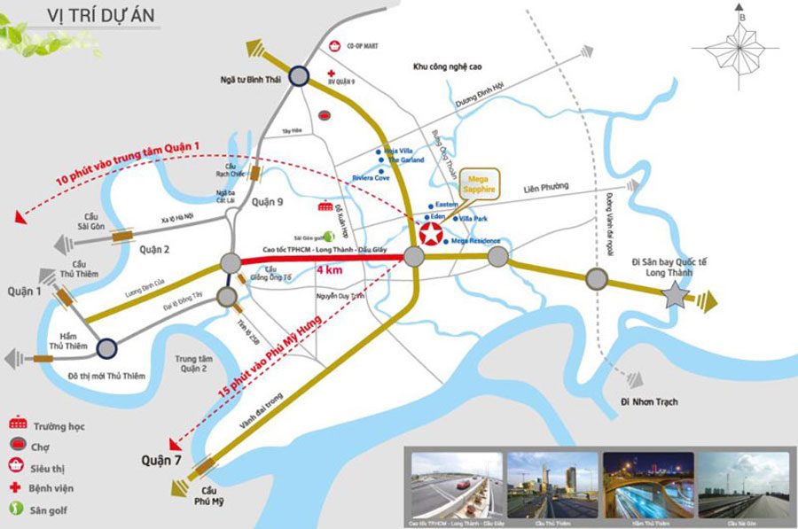 The location of Sapphira Khang Dien project