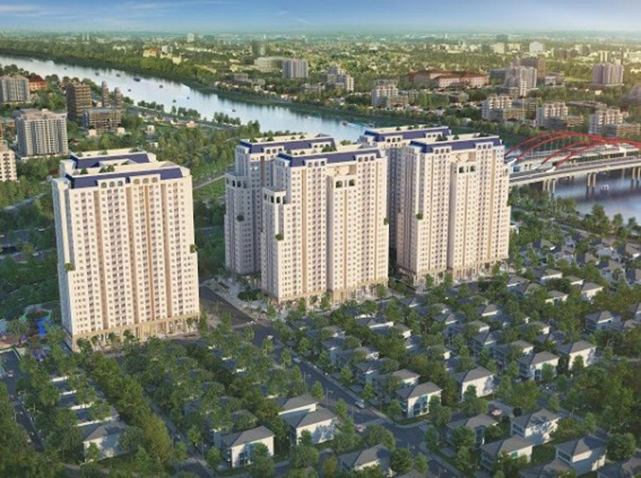 Perspective of Dream River Riverside project