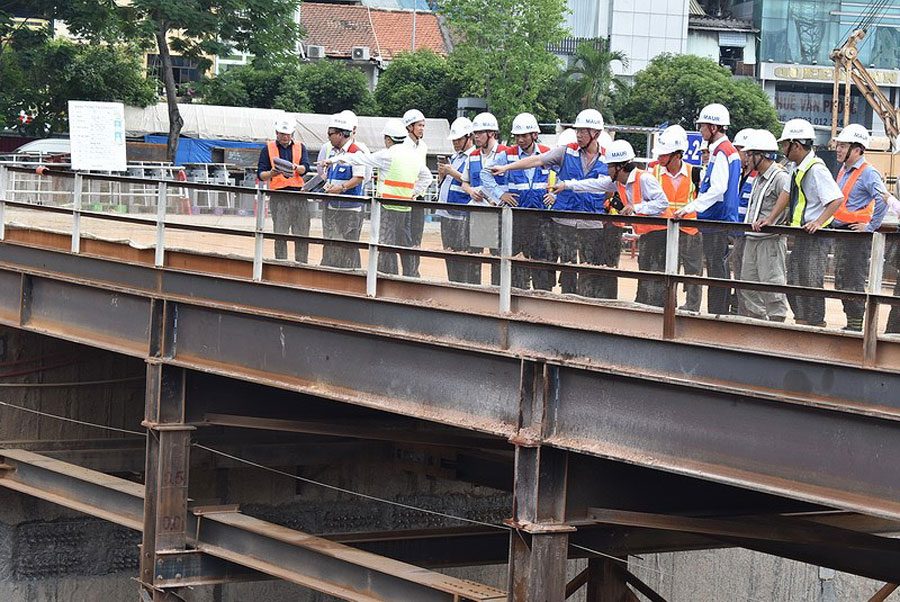 Representatives surveyed construction works Ben Thanh station