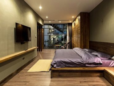 The bedrooms are modern in design