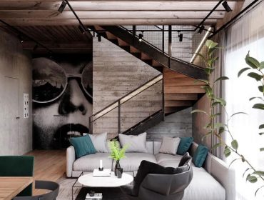 The furniture is arranged randomly, plus the highlight is the picture in the corner