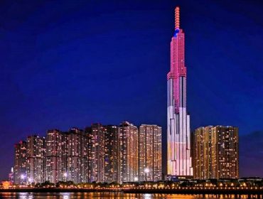Project Landmark 81 tower in the Vinhomes Central Park luxury urban area