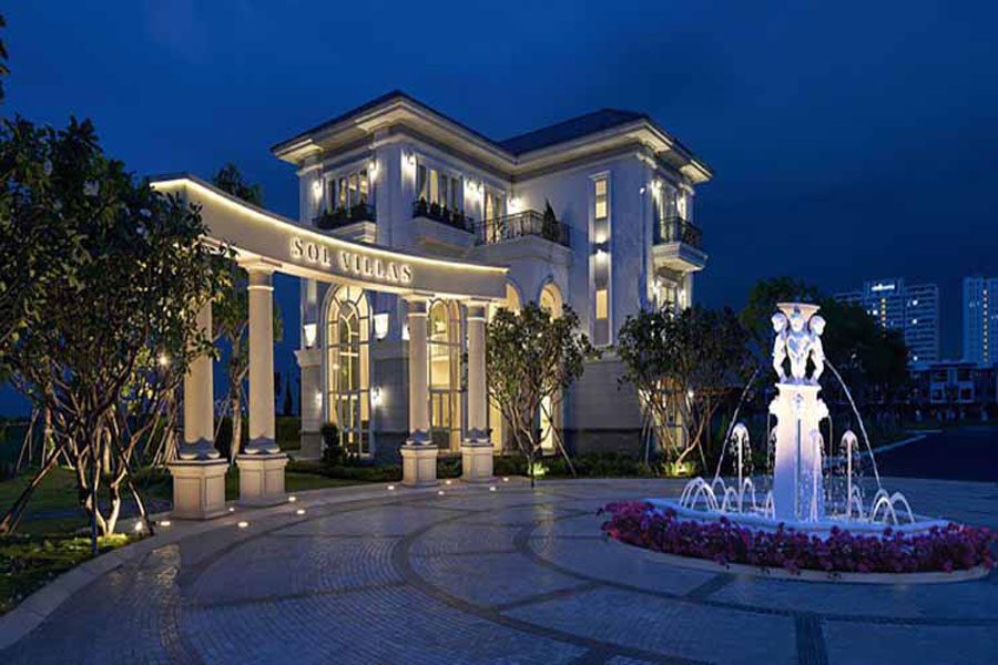 Sol Villas have French-style neo-classical architecture