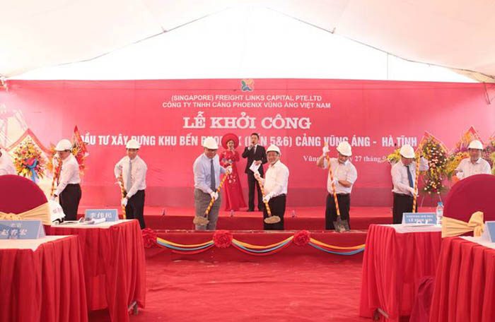 Commencement ceremony of the Phoenix wharf area (terminals 5 & 6) of Vung Ang port