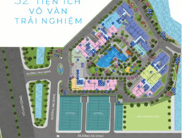 Location map the utilities of the SaFira Khang Dien project